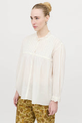 Nili Lotan Eyelet Button Up Blouse
