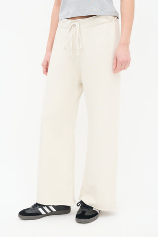 Nili Lotan Cream Straight Leg Sweatpant