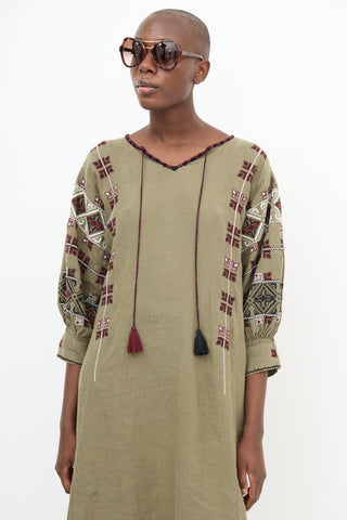 Nili Lotan Embroidered Valencia Tunic Dress