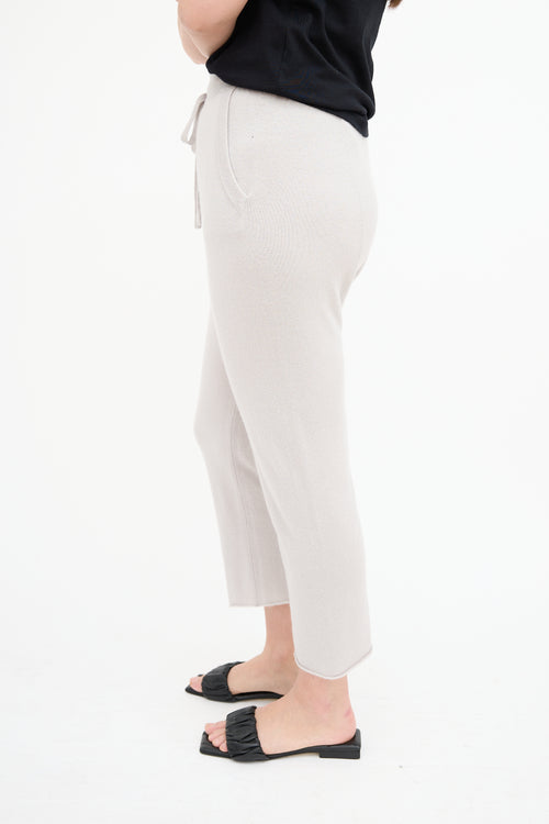 Nili Lotan Grey Cashmere Drop Seat Lounge Pant