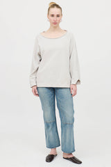 Nili Lotan Cotton Distressed Sweatshirt