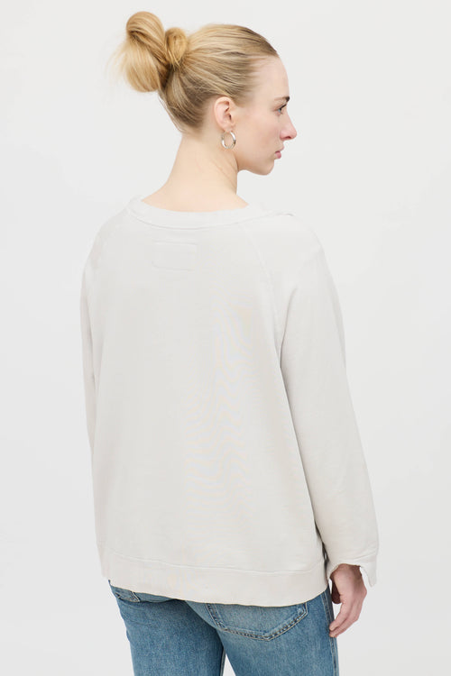 Nili Lotan Cotton Distressed Sweatshirt