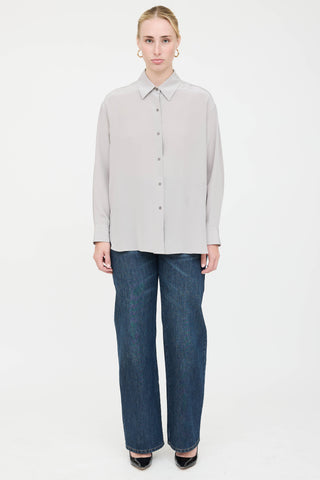 Nili Lotan Silk Button Up Shirt