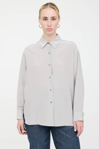 Nili Lotan Silk Button Up Shirt