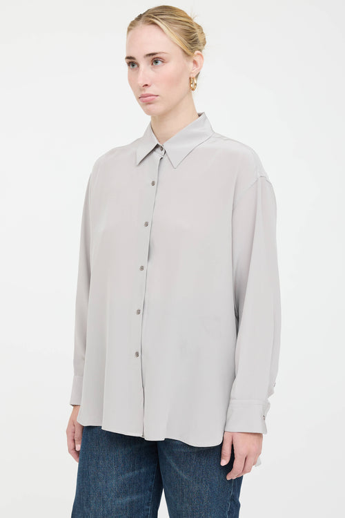 Nili Lotan Silk Button Up Shirt