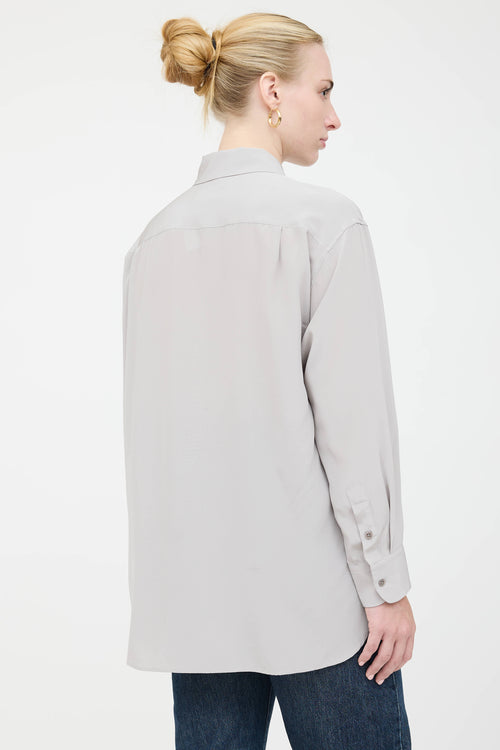 Nili Lotan Silk Button Up Shirt