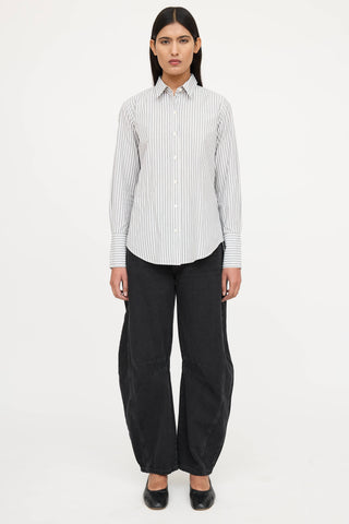 Nili Lotan Striped Button Shirt