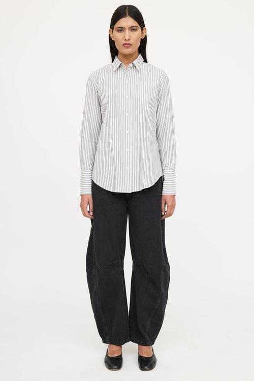 Nili Lotan Striped Button Shirt