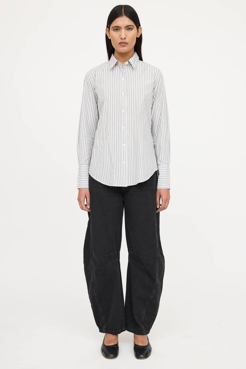 Nili Lotan Striped Button Shirt