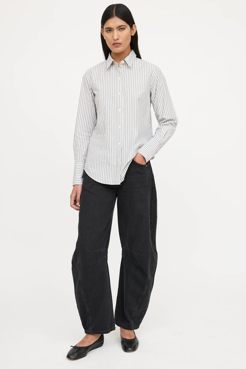 Nili Lotan Striped Button Shirt