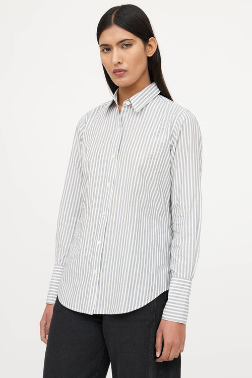 Nili Lotan Striped Button Shirt