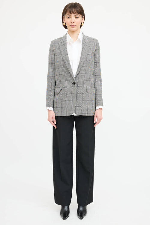 Nili Lotan Wool Plaid Blazer