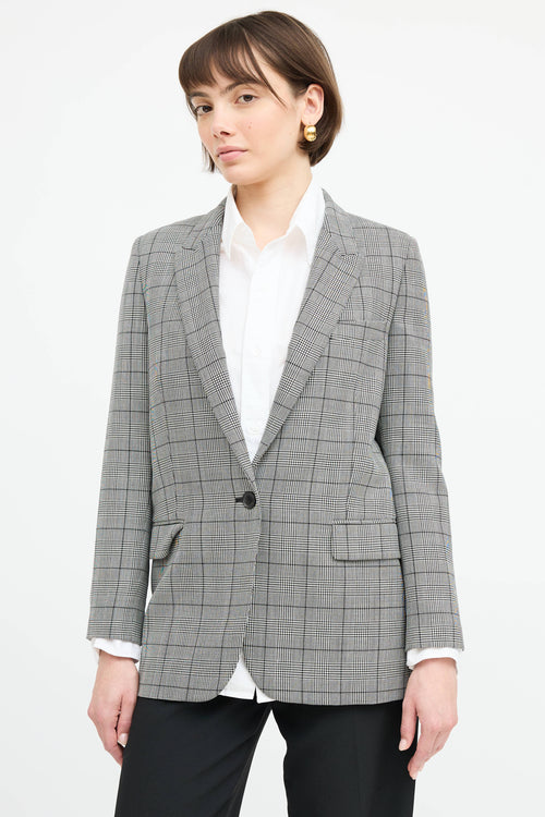 Nili Lotan Wool Plaid Blazer