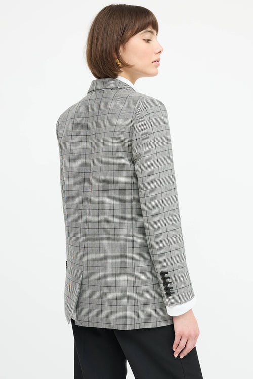 Nili Lotan Wool Plaid Blazer