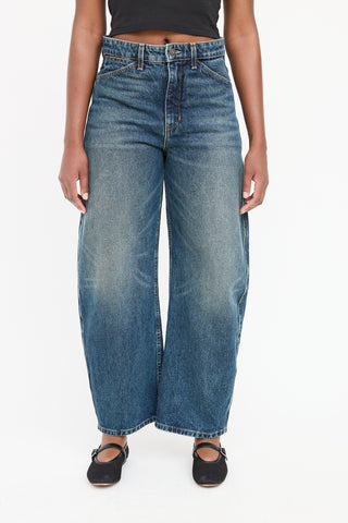 Nili Lotan Dark Wash Otis Wide Leg Jean