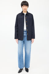 Nili Lotan Navy Wool Four Pocket Jacket