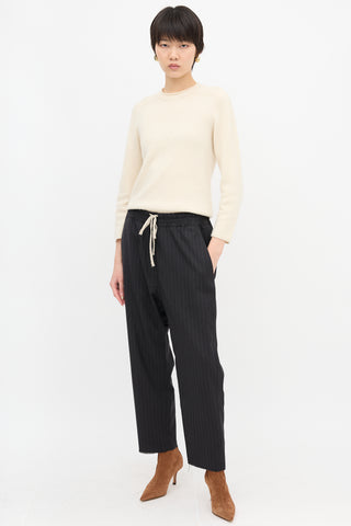 Nili Lotan Pinstripe Tapered Trouser