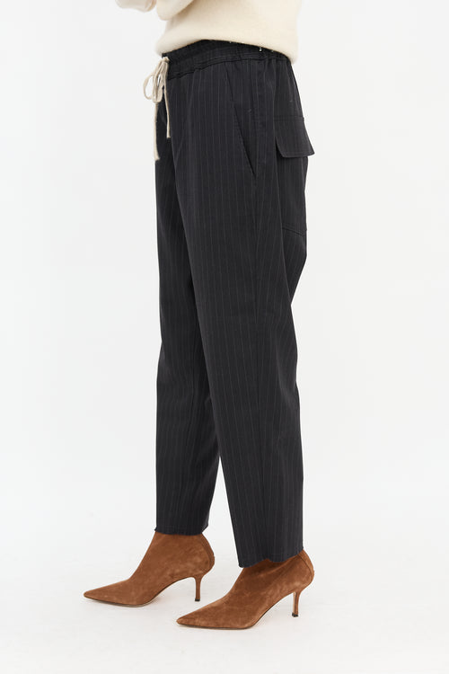 Nili Lotan Pinstripe Tapered Trouser