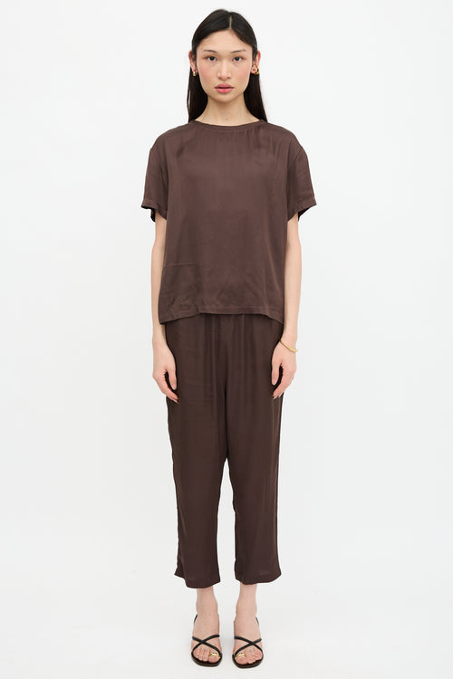 Nili Lotan Satin Boxy T-Shirt