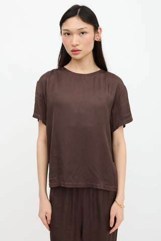 Nili Lotan Satin Boxy T-Shirt