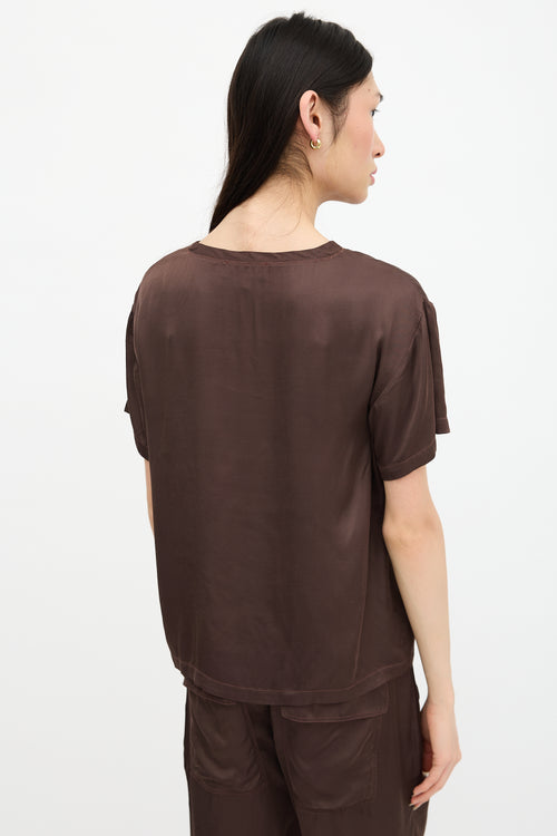 Nili Lotan Satin Boxy T-Shirt