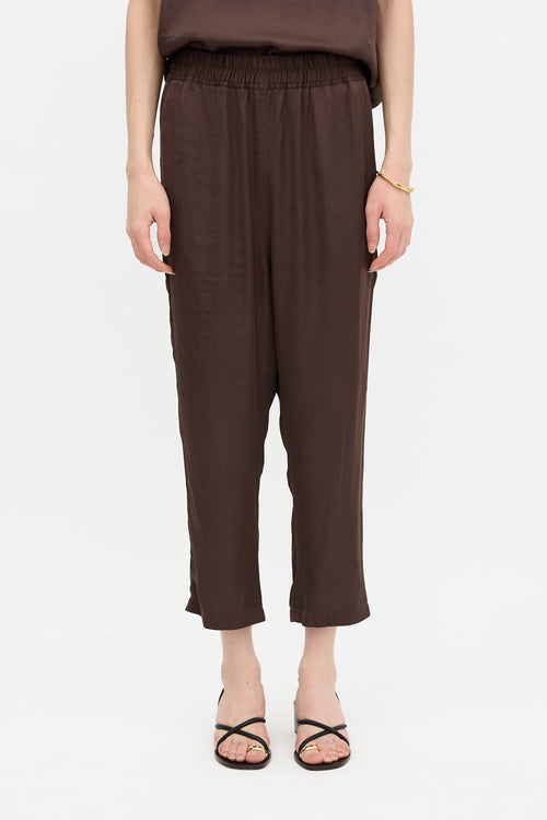 Nili Lotan Satin Cropped Pant