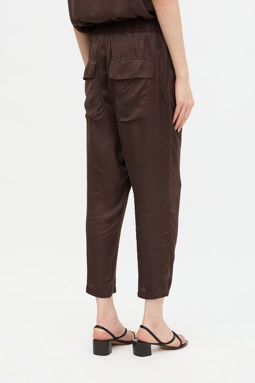 Nili Lotan Satin Cropped Pant