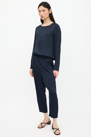 Nili Lotan Satin Cropped Pant