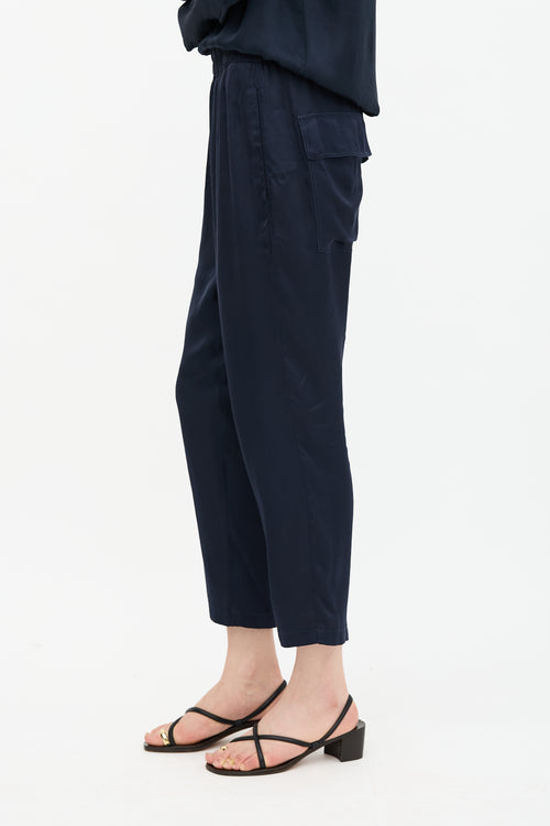 Nili Lotan Satin Cropped Pant