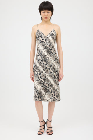 Cami Silk Printed Slip Dress