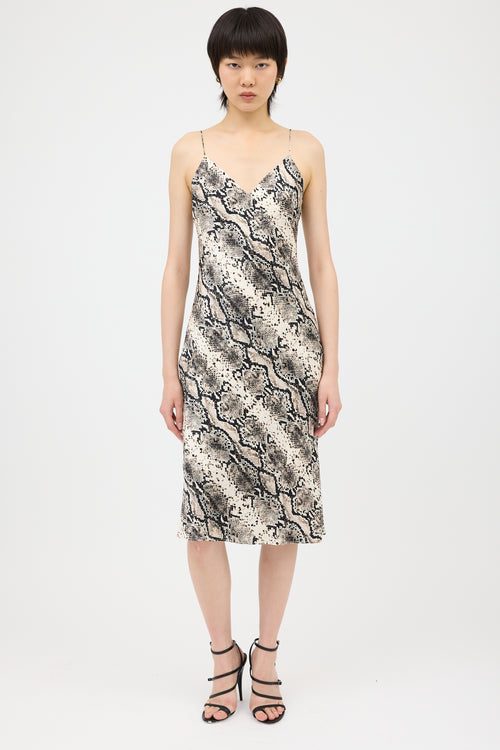 Cami Silk Printed Slip Dress