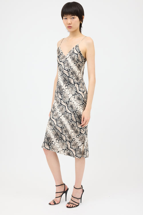Cami Silk Printed Slip Dress