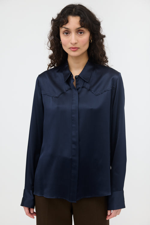 Nili Lotan Silk Satin Shirt