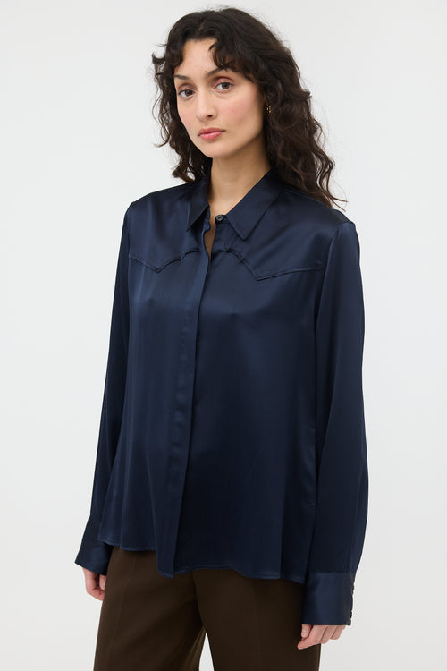 Nili Lotan Silk Satin Shirt