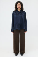 Nili Lotan Silk Satin Shirt