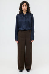 Nili Lotan Silk Satin Shirt