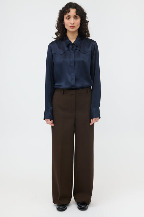 Nili Lotan Silk Satin Shirt