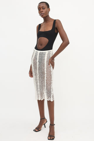 Nili Lotan Crochet Midi Skirt