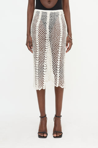 Nili Lotan Crochet Midi Skirt