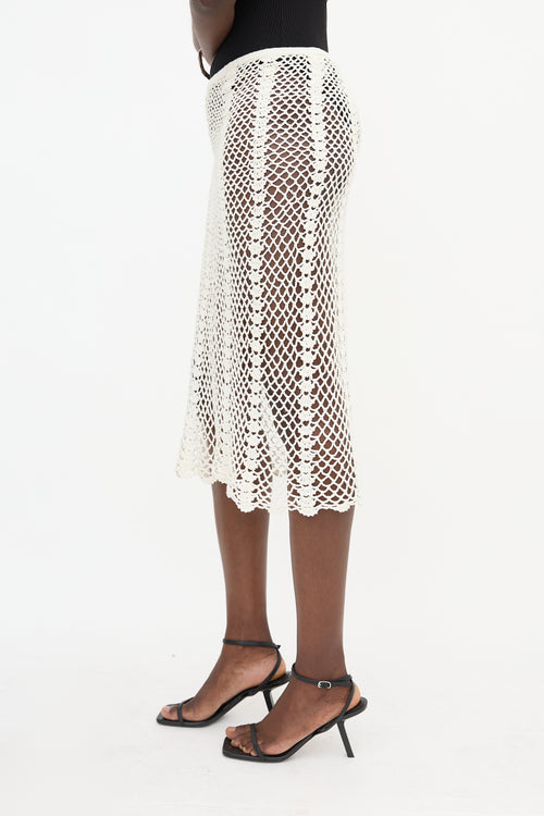 Nili Lotan Crochet Midi Skirt