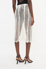 Nili Lotan Crochet Midi Skirt