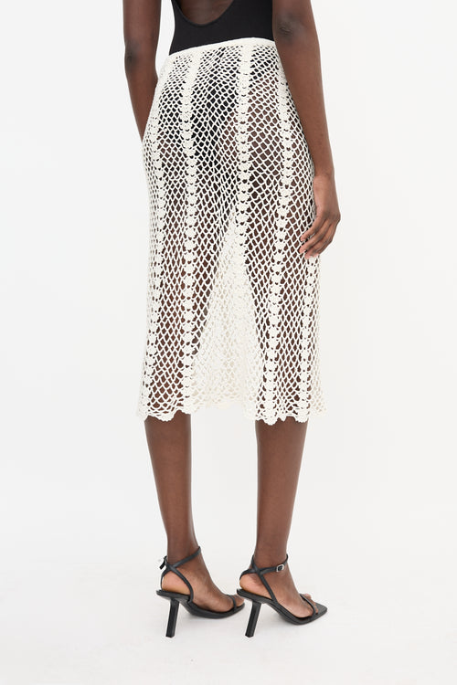 Nili Lotan Crochet Midi Skirt