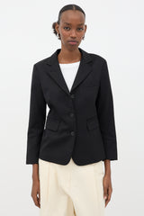 Nili Lotan Wool Single Breasted Blazer