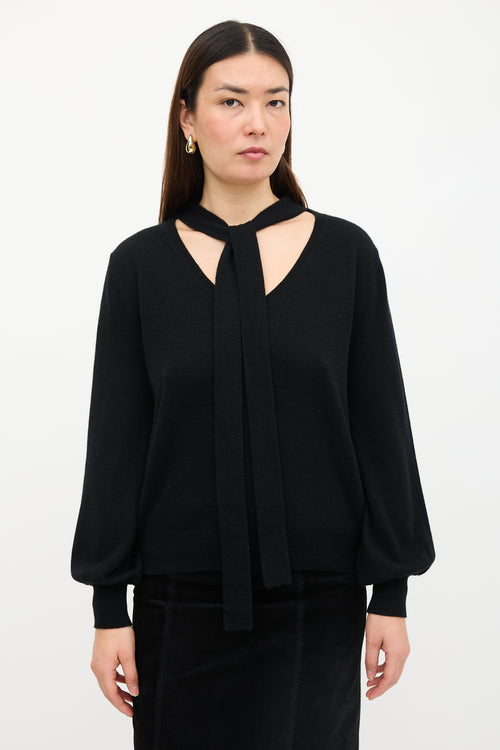 Nili Lotan Cashmere Tie Neck Sweater