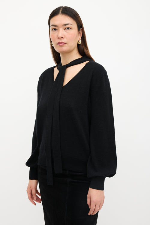 Nili Lotan Cashmere Tie Neck Sweater