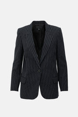 Nili Lotan Pinstripe Single Button Blazer