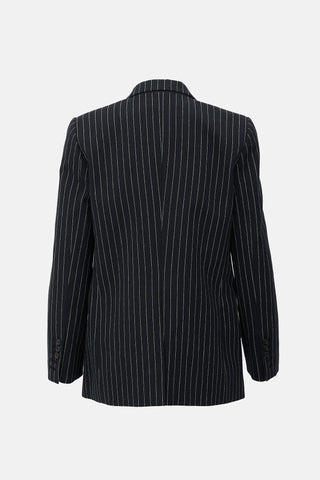 Nili Lotan Pinstripe Single Button Blazer