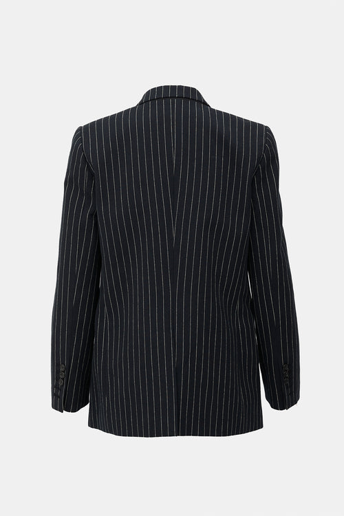 Nili Lotan Pinstripe Single Button Blazer