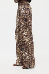 Nili Lotan Silk Satin Printed Pant