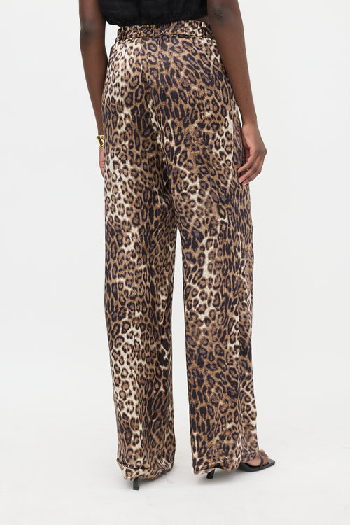 Nili Lotan Silk Satin Printed Pant